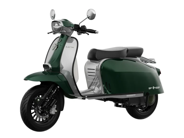 Royal Alloy GP400EV electric scooter in green with silver panels